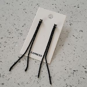 Express Gunmetal Grey CZ Earrings